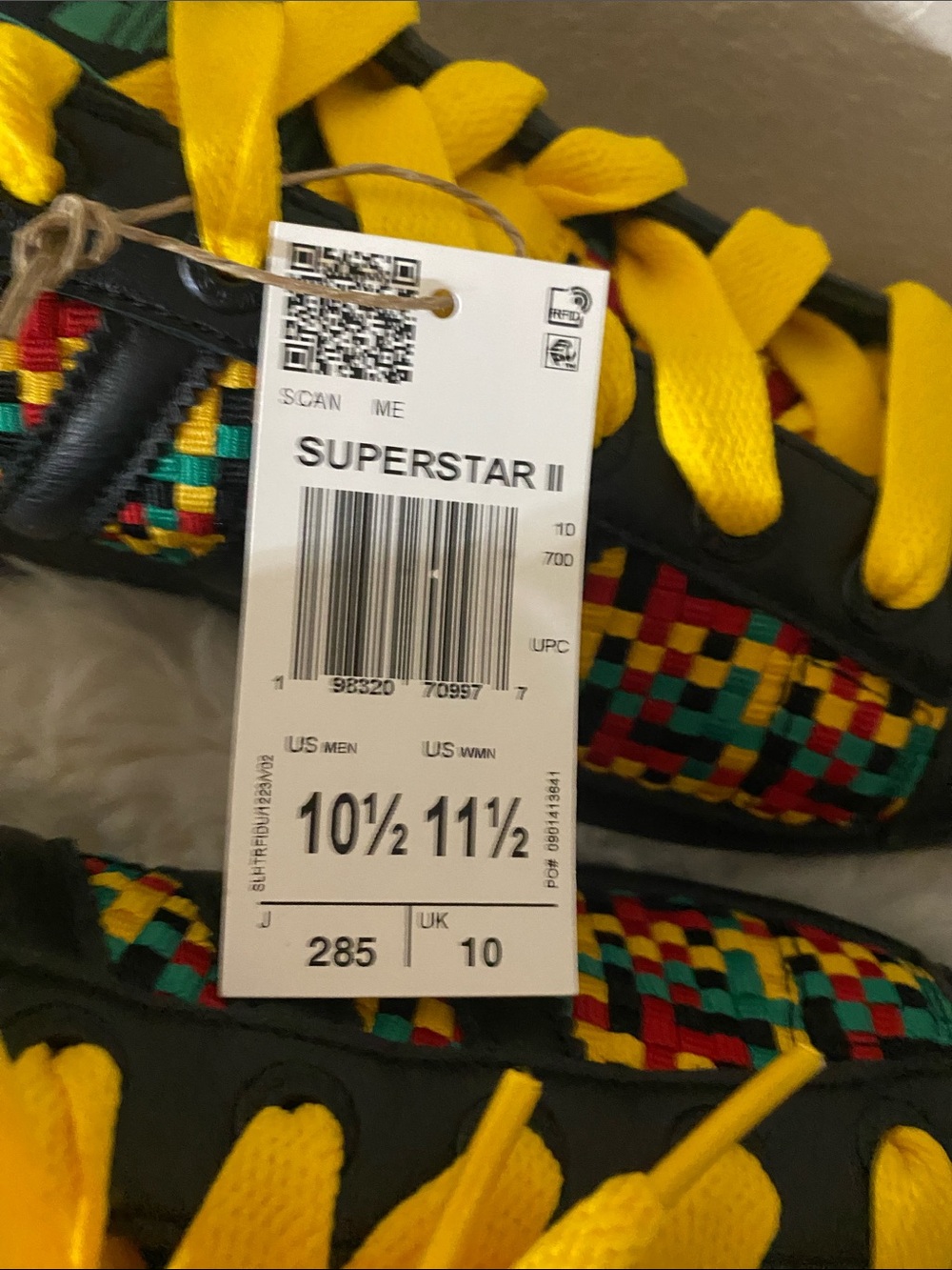 NWT Adidas superstar II Bob Marley Jamaica men’s size 10.5 - Picture 8 of 9